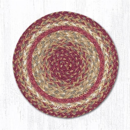 Scarlet Miniature Swatch Round Rug, 10 In.